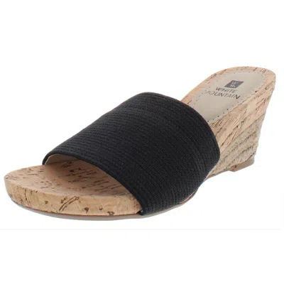 White Mountain Aleah Womens Cork Espadrille Wedge Sandals In Multi