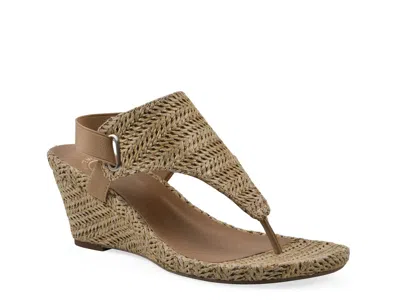 White Mountain All Dres Wedge Sandal In Brown