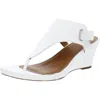 White Mountain All Dres Womens Slingback Open Toe Wedge Sandals In White