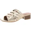 White Mountain Alluvia Low Heel Sandals In Gold