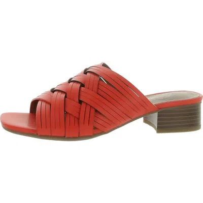 White Mountain Alluvia Womens Man Made Slip On Slide Sandals In Orange