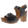 White Mountain Altheda Womens Faux Leather Studded Platform Sandals In Multi
