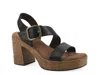 White Mountain Barb Platform Sandal In Black