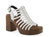 White Mountain Barbea Platform Sandal In White