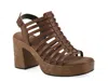 White Mountain Barbea Platform Sandal In Brown