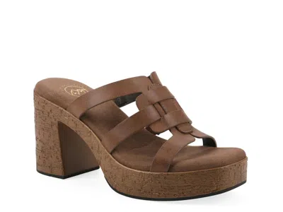 White Mountain Barillo Platform Sandal In Brown