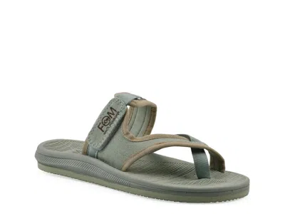 White Mountain Basket Sandal In Green
