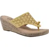 White Mountain Beaux Espadrille Wedge Sandals In Beige