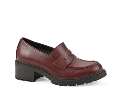 White Mountain Brigetty Penny Loafer In Burgundy