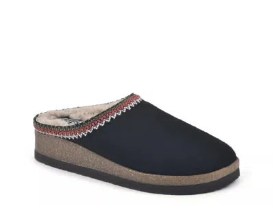 White Mountain Bundle Up Mule Slipper In Black