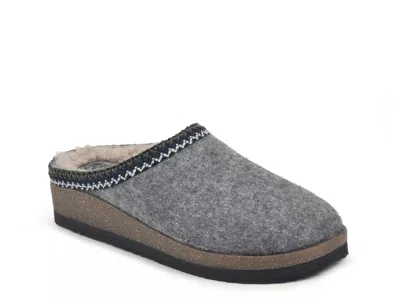 White Mountain Bundle Up Mule Slipper In Gray