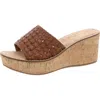 White Mountain Charges Wedge Slide Sandals In Multi
