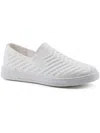 White Mountain Courage Womens Lifestyle Knit Slip-on Sneakers In White