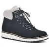 White Mountain Cozy Womens Leather Ankle Ankle Boots In Multi