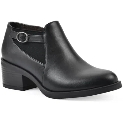 White Mountain Cuisine Womens Zipper Leather Shooties In Multi