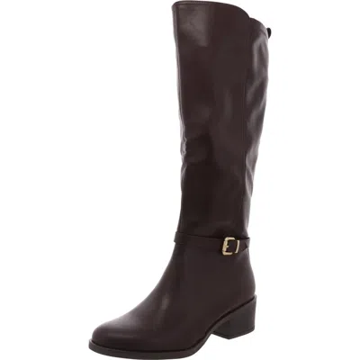 White Mountain Custard Womens Buckle Leather Knee-high Boots In Multi