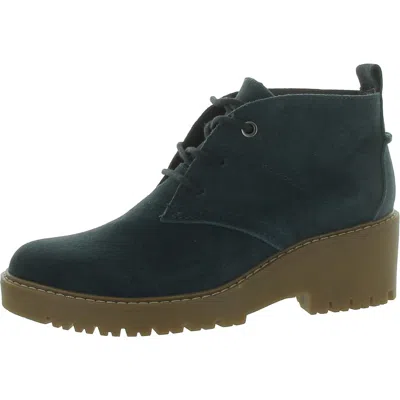 White Mountain Danny Womens Suede Round Toe Booties In Green