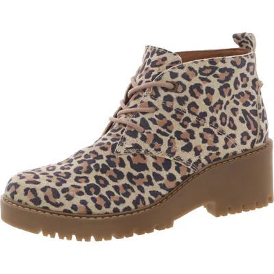 White Mountain Danny Womens Suede Round Toe Booties In Multi