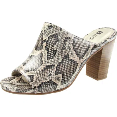 White Mountain Datenight Womens Cork Stacked Heel Mules In Multi