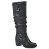 White Mountain Desirable Womens Faux Leather Slouchy Knee-high Boots In Multi