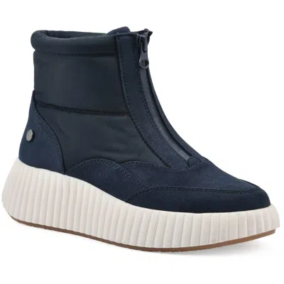 White Mountain Downtown Womens Zipper Man Made Booties In Multi