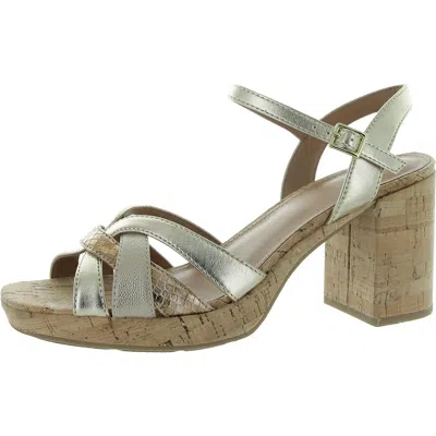 White Mountain Dubonnet Womens Faux Leather Ankle Block Heel In Multi
