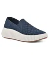 White Mountain Women's Courage Slip On Sneakers In Navy Fabric