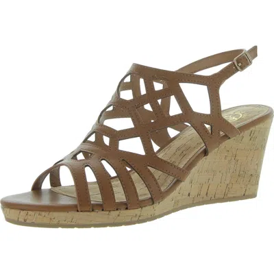 WHITE MOUNTAIN FLAMING WOMENS SLING BACK WEDGES WEDGE SANDALS