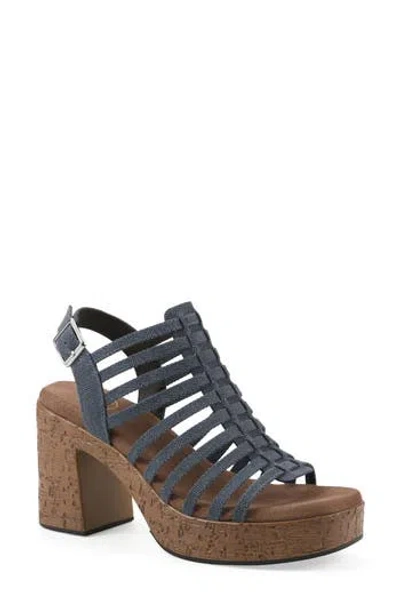 White Mountain Footwear Barbea Platform Sandal In Gray