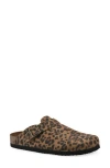 White Mountain Footwear Bari Faux Shearling Footbed Suede Mule In Multi