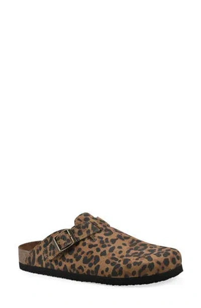 White Mountain Footwear Bari Faux Shearling Footbed Suede Mule In Brown