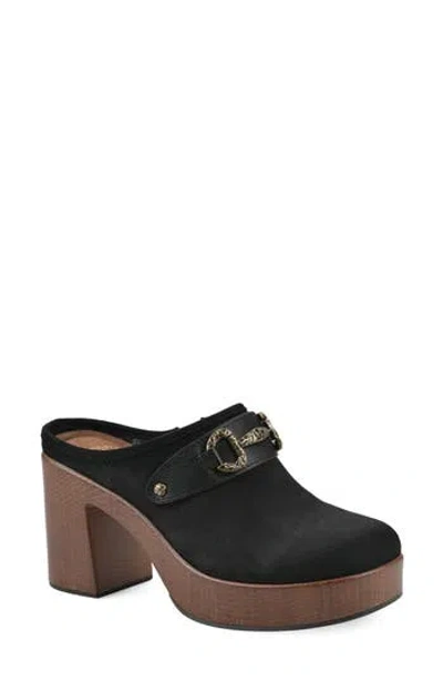 White Mountain Footwear Barleys Platform Clog In Black Multi
