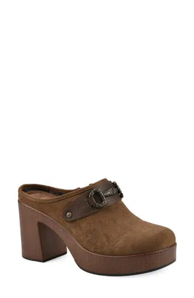 White Mountain Footwear Barleys Platform Clog In Mocha Multi