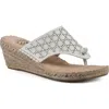 White Mountain Footwear Beaux Espadrille Wedge Sandal In White/smooth
