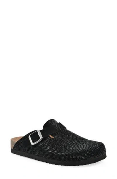 White Mountain Footwear Bellamy Crystal Embellished Clog In Black