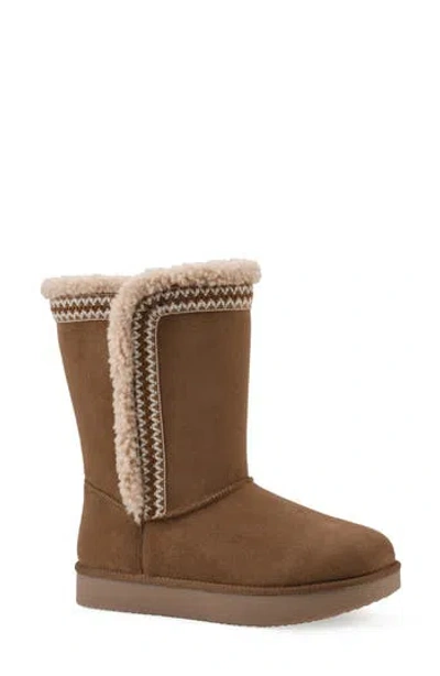White Mountain Footwear Blanca Faux Fur Lined Boot In Nude