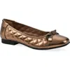 White Mountain Footwear Bocah Cap Toe Ballet Flat In Brown