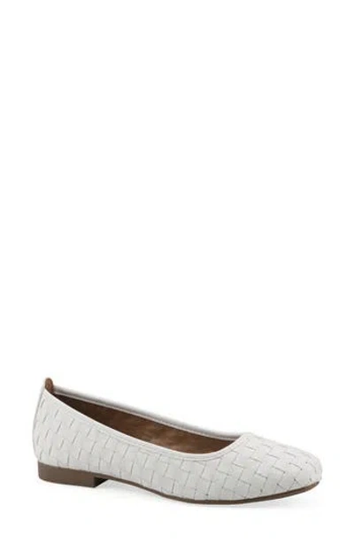 White Mountain Footwear Boccie Woven Leather Ballet Flat