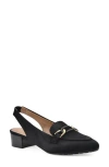 White Mountain Footwear Boreal Slingback Mule In Black Fabric