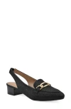 White Mountain Footwear Boreal Slingback Mule In Black Glitter Fabric