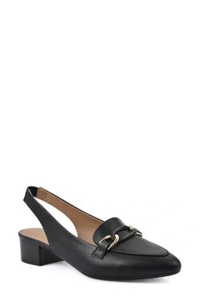 White Mountain Footwear Boreal Slingback Mule In Black/smooth