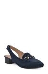 White Mountain Footwear Boreal Slingback Mule In Navy/fabric