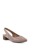White Mountain Footwear Boronic Slingback Pump In Pink Smooth