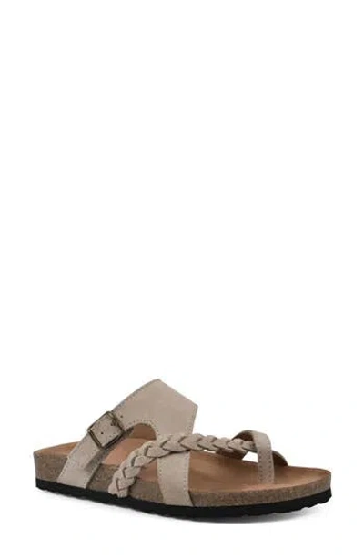 White Mountain Footwear Braided Strappy Slide Sandal