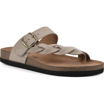 White Mountain Footwear Crawford Braided Footbed Sandal In Brown
