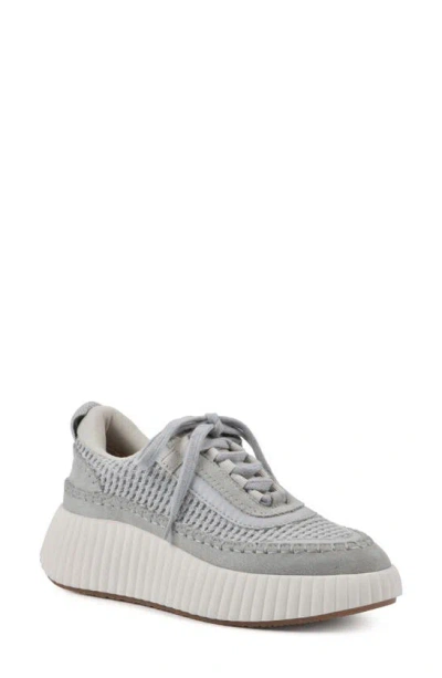 White Mountain Footwear Dynastic Knit Sneaker In Light Grey/ Fabric
