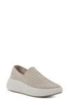 White Mountain Footwear Dyno Knit Sneaker In Taupe/fabric