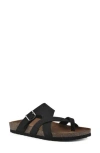 White Mountain Footwear Graph Sandal In Black/leather