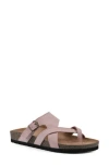 White Mountain Footwear Graph Sandal In Blush Pink/suede