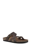 White Mountain Footwear Graph Sandal In Brown/leather